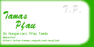 tamas pfau business card